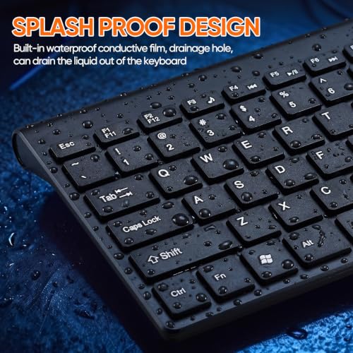 Combo teclado y mouse con cable para computadora portátil y PC con diseño ultrafino 5