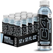 C4 Ultimate Non-Carbonated Zero Sugar Energy Drink, Pre Workout Drink + Beta Alanine, 12 Fl Oz (Pack of 12)