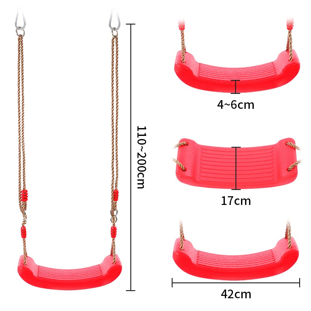 Newaner Sedile Altalena da Giardino per Bambini - Altezza Regolabile - Antiscivolo - (rosso) | Altalena per bambini, regolabile in altezza, antiscivolo