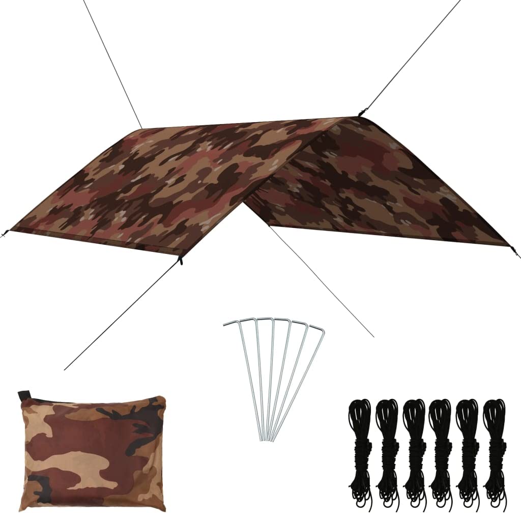 Telo mimetico per esterni, 3 x 2 m, in tessuto di poliestere 180 T, resistente ai raggi UV, protezione leggera per campeggio, giardino, balcone, terrazza, spiaggia, cortile, piscina