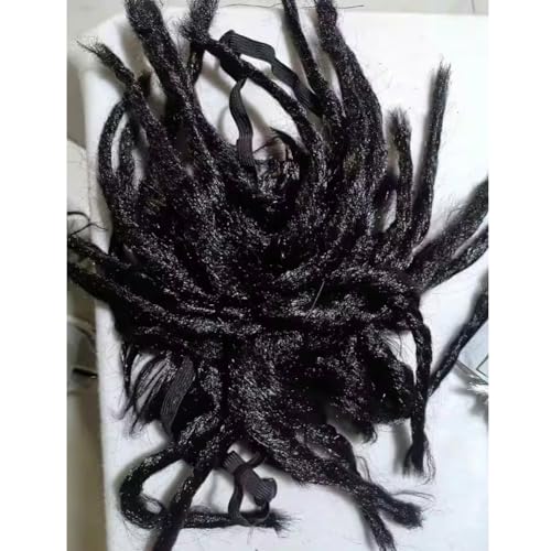 Peluca para perro y gato con extensiones negras de rizos miniatura 5