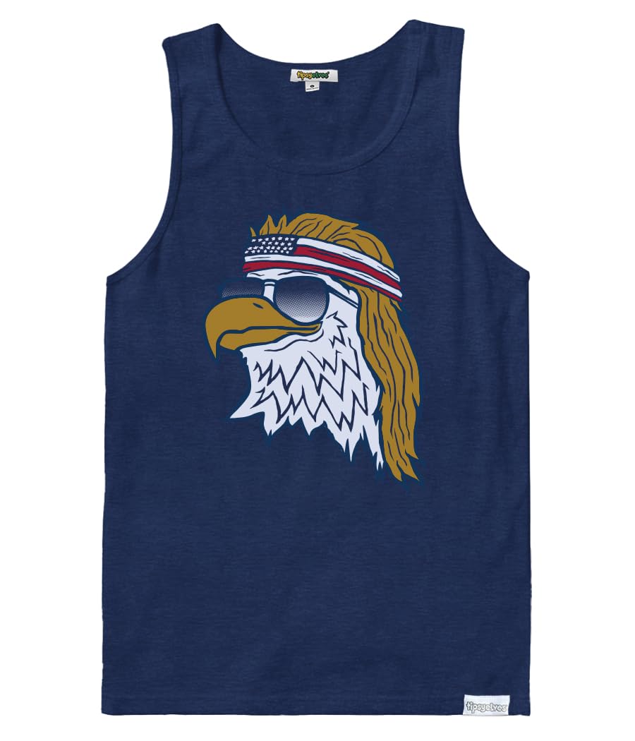Tipsy Elves 4th of July Tank Tops Mens USA Sleeveless Shirts Retro Patriotic American Flag Tanks for Men