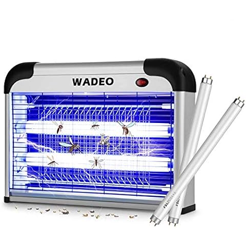 WADEO Fly Killer Insect Killer UV Light Lamp Bug Zapper Mosquito Killer Electric Indoor for Residential Home and Commercial Use, Hanging Chain and 2 Replacement Bulbs Included (20W) Cover