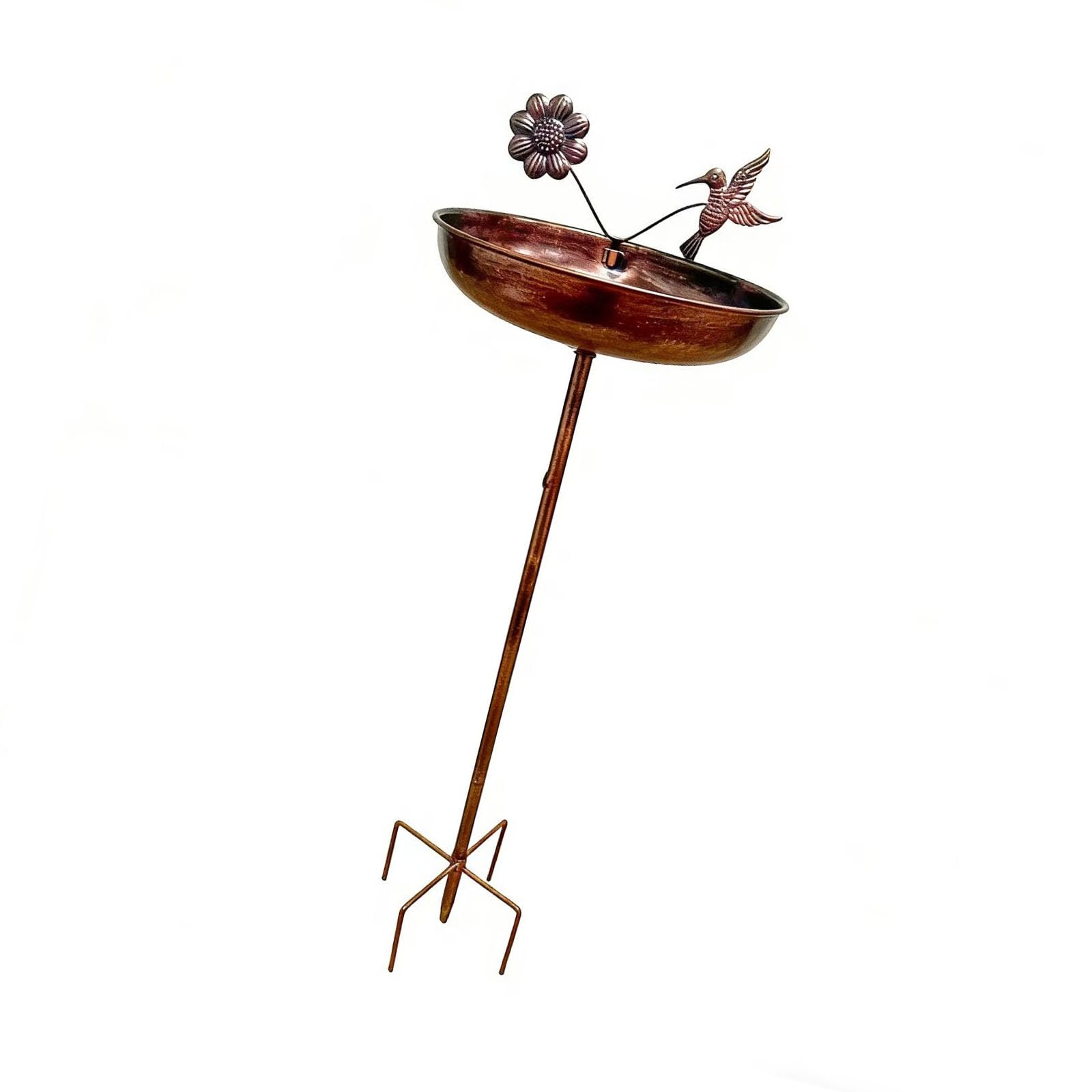 Zxfdsfdbnm Feeder Roomy Basin Sturdy Construction Welcomes Birds Freestanding Bird Bath