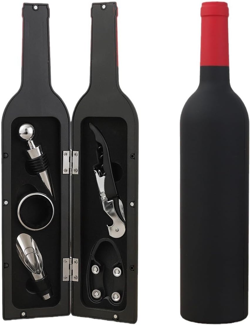 Creative 5-piece red wine set, bottle opener, wine stopper, high-end wine set, 3-piece set, red wine set gift(Wine glass set)