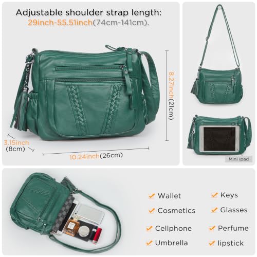 Image of VOLGANIK ROCK Crossbody Bag for Women with Tassel Ladies Soft PU leather Purses and Handbag Pocketbooks