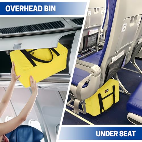 WISEPRO Ryanair Bagage à main, bagage à main, 40 x 20 x 25 cm (20 L), pliable et imperméable, petit sac de voyage, bagage à main, parfait comme sac de week-end, sac de sport et sac de courses pour – vue 4