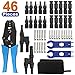 Homend Solar Panel Tools Kit Assembly Including 10 Pairs Female and Male Connectors, 2 Pieces Spanner, Y Branch Connector and Solar Crimping Tool