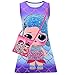 Moda Niñas Verano LOL Sorpresa Vestido Flor Impresión Mariposa Unicornio Muñecas Bikini Ropa con Bolsa