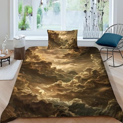 Housse de couette single enfant 135x200cm Le Ciel microfibre avec fermeture éclair - 3