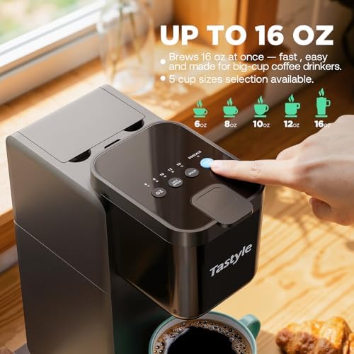 Tastyle Single Serve Coffee Maker Hot and Iced with Bold Brew, Up to 16 Oz - 3