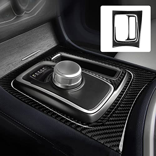 Image of Car Gear Shift Panel Decals for 2015-2023 Chrysler 300 / 300C / 300S / Limited /Touring Accessories Carbon Fiber Interior Stickers