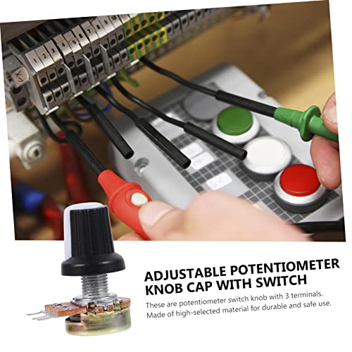 Potenciómetro con perilla PRETYZOOM de eje estriado ajustable para regular voltaje 30 piezas 6