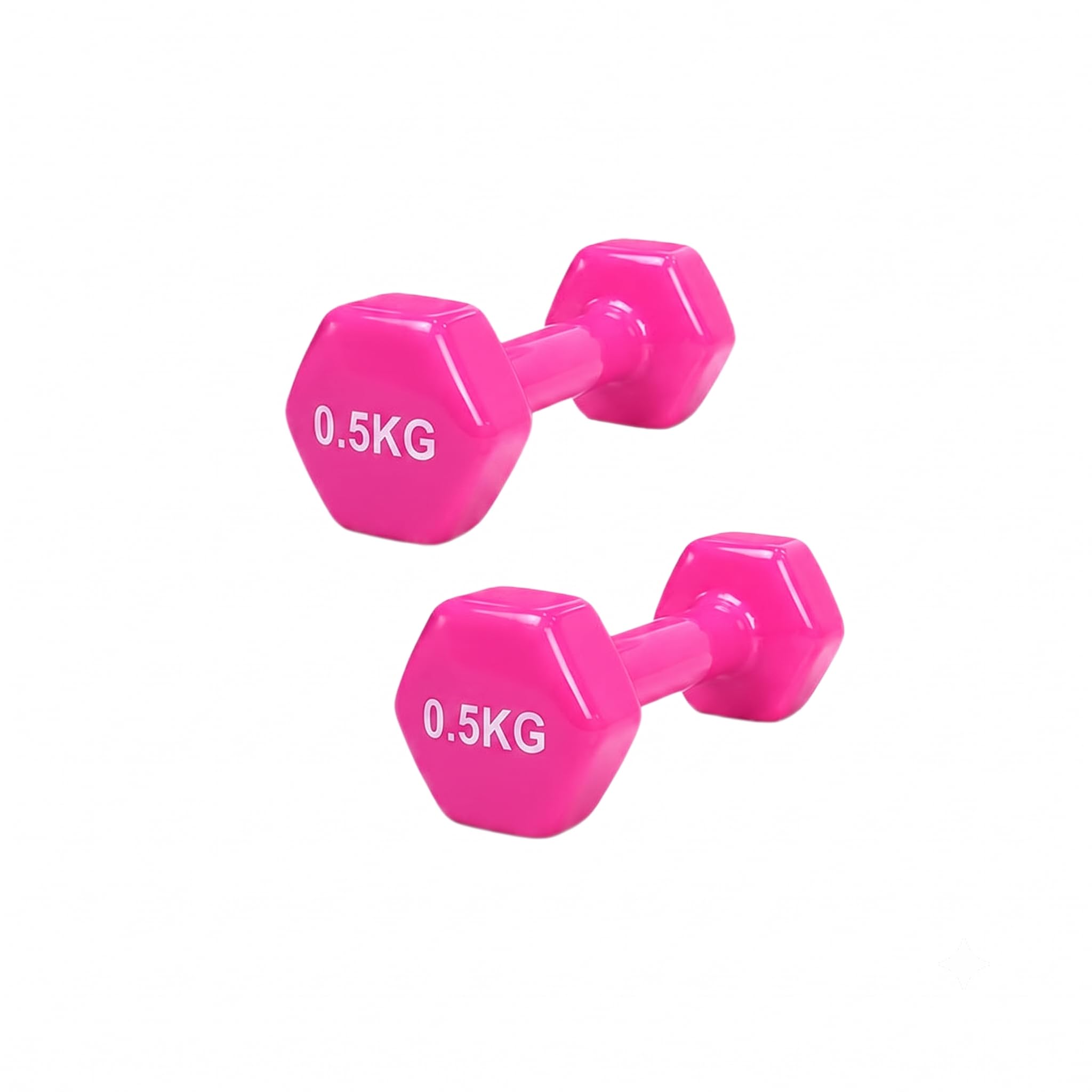 Mapache 1 KG (0.5KG x 2) Vinyl Coated Cast Iron Dumbbells for Exercise & Fitness | Strength Training for Home Gym – Pink-image-41