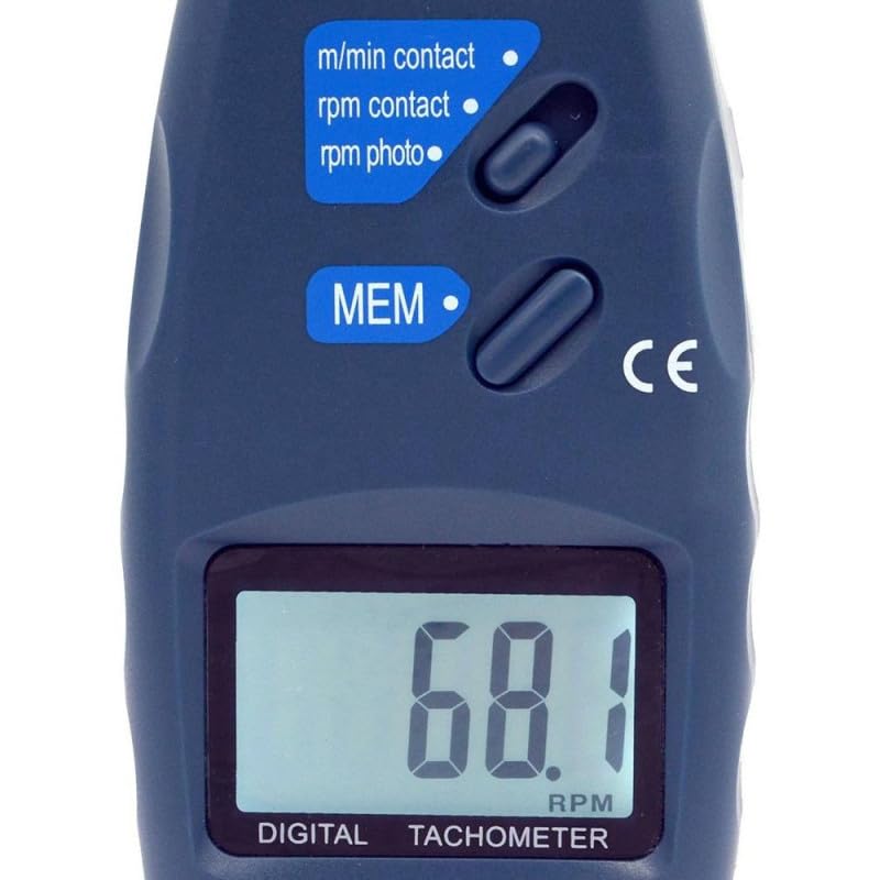 Tachymètre digital avec & sans contact - De 0,05 à 100 000 tours/mm