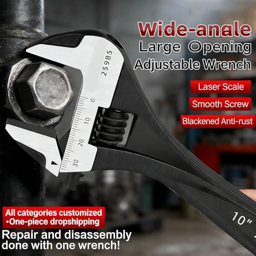 Clé de robinet réglable 0-30 mm pour espace restreint sous évier - 7