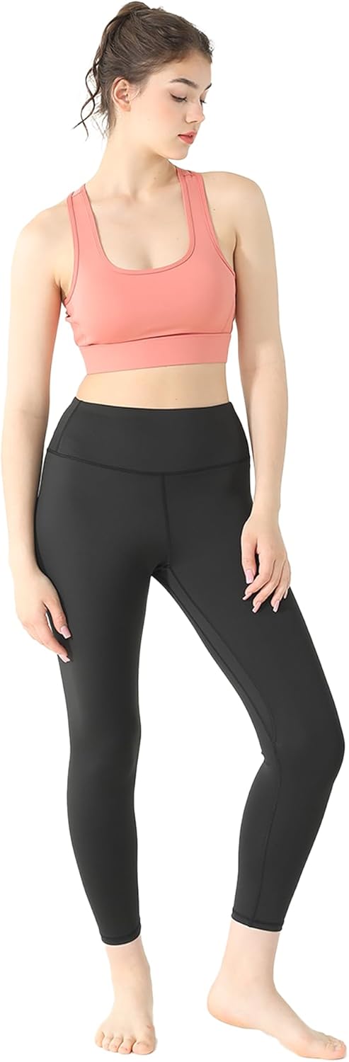 Workout Leggings for Women Athletic Ladies Yoga Pants Butter Soft with High Waisted and Butt Lifting Design for Running Black - Image 3