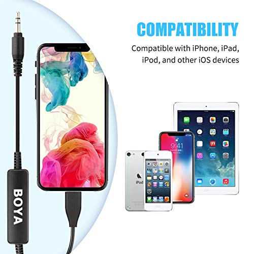 BOYA 35C-L 3.5mm TRS to Lightning Connector Audio Cable for iOS iPhone iPad Video Audio Recording - Image 4