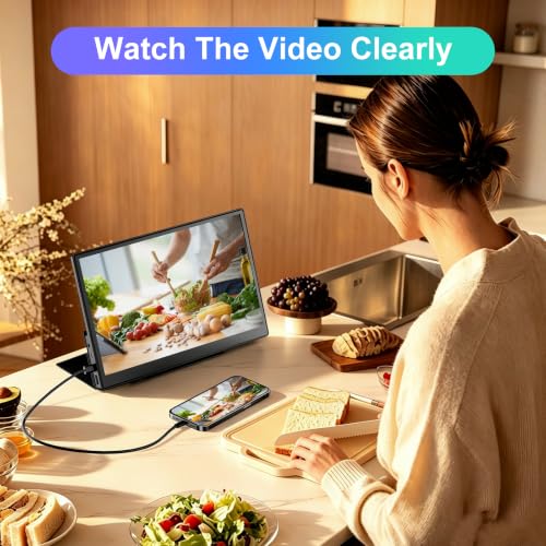 Image of 11.6 Inch Small Portable Monitor, HDMI Display Dual USB-C External Monitor for Laptop, Plug&Play Ultra Slim Travel Display PC Phone Xbox PS5