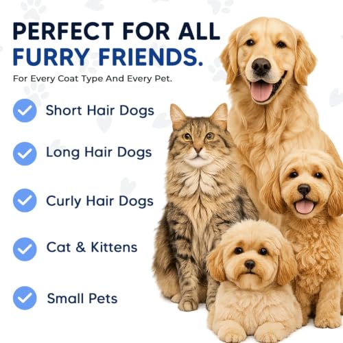 Image of NVNAN 5-Piece Dog Grooming Brush Set with Grooming Gloves