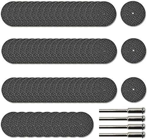 60Pcs Rotary Tool Cut Off Wheel 1-1/4 inch Reinforced Fiberglass Cut Off Wheels and 4Pcs Mandrels