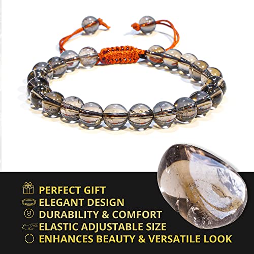 Energy Protection Crystal Handmade Adjustable Bead Bracelet Perfect for Men, Women’s Gift - Gemstone Healing Stretch Bracelet Pulsera Para Hombre Mujer Stocking Stuffer4