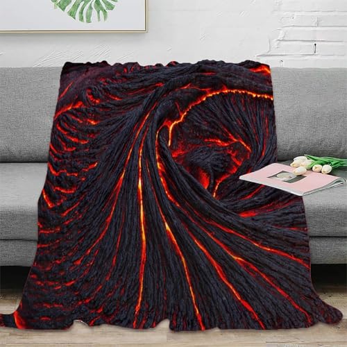 Couverture lave volcanique 3D en microfibre moelleuse jeté de canapé 150x200cm - 2