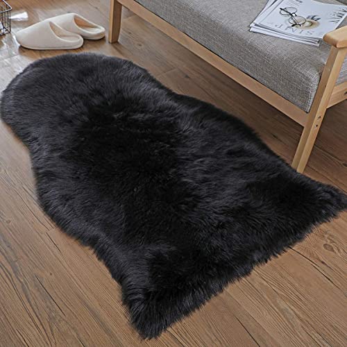 Hlzdh Tappeto Antiscivolo in Finta Pelliccia di