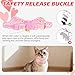 EXPAWLORER Bunny Ear Cat Collar with Bell, Soft Breakaway Kitten Collar with Bow and Accessory, Pink Girl Cat Collars with Safety Quick Release Clasp, Pet Collar for Valentine's Day (Heart)