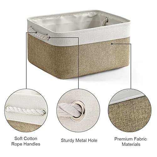 image for TheWarmHome Storage Basket for Organizing - 14x10x7 inch Medium 3 Pack