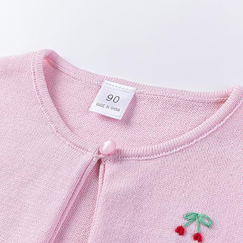 Toddler Little Girls Cherry Knit Cardigan Long Sleeve Cotton Casual Clothes Fall Winter Crewneck Ski Summer Outfits3
