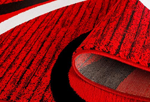Tapete moderno GLORY RUGS 4x6 rojo miniatura 5