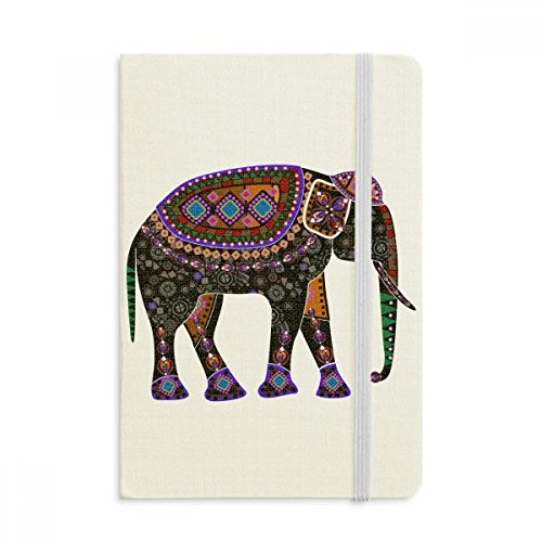 Carnet A5 éléphant totem coloré journal intime à couverture souple en tissu 144x210 mm