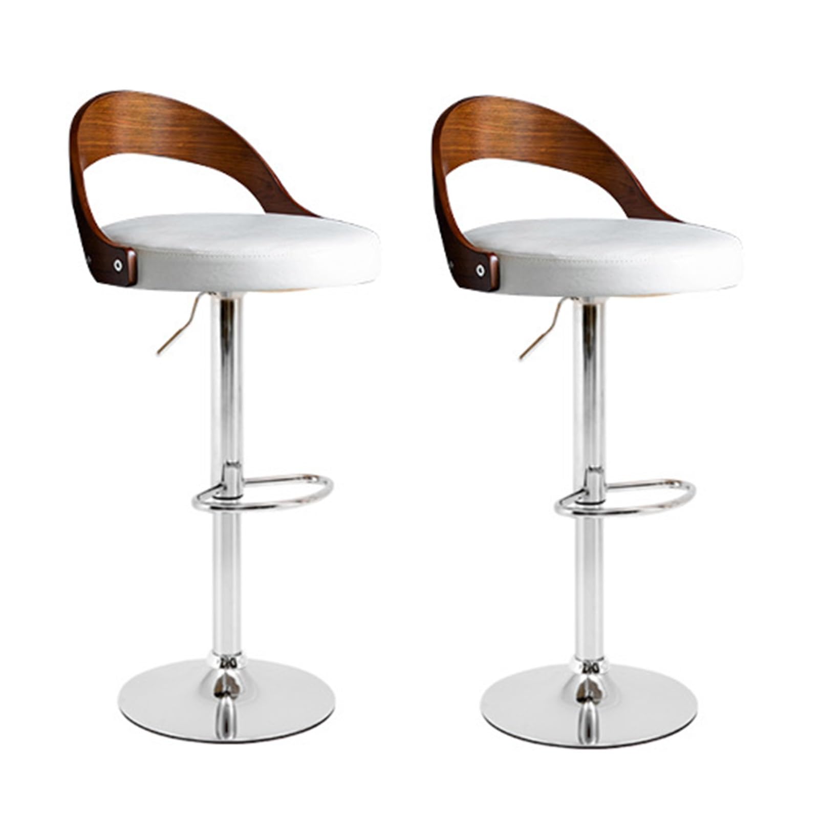 Kitchen Island, set di 2 sgabelli da bar con schienale girevole e poggiapiedi, sedie da pranzo per bancone alto, per cucina domestica