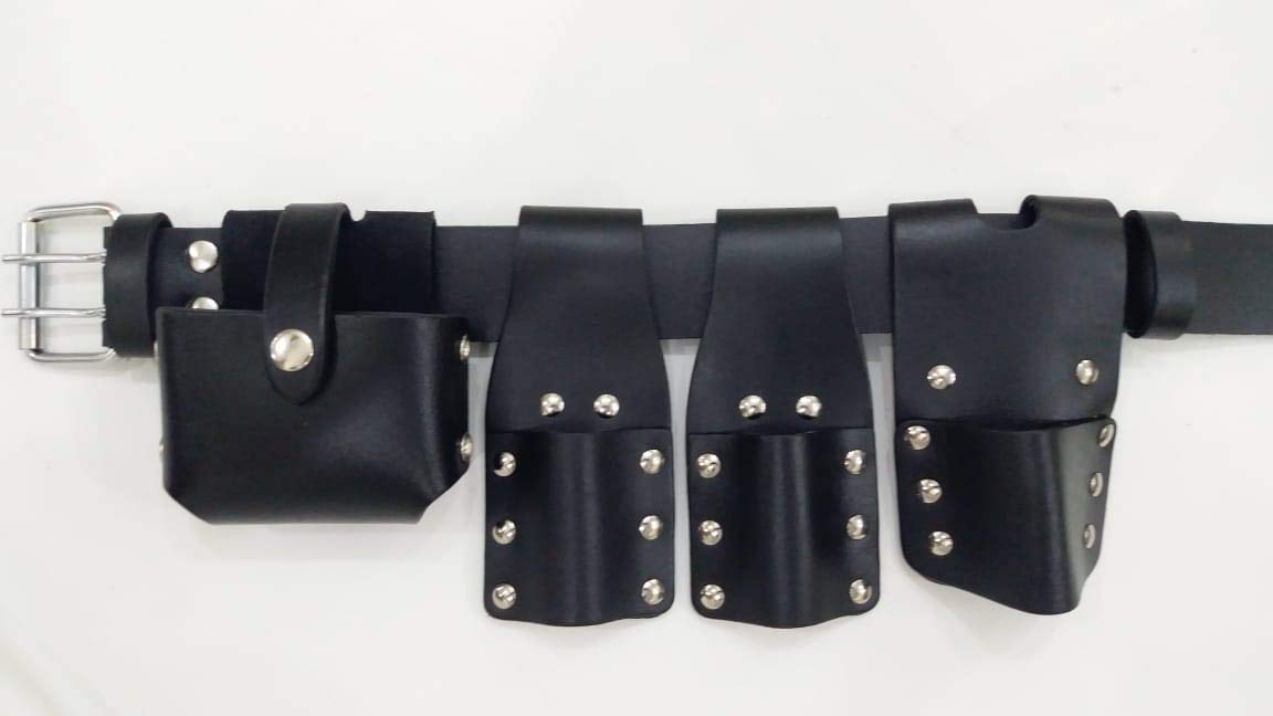 Scaffolding Black Leather Tools Belt Full Tools Pouch, Large - Image 2