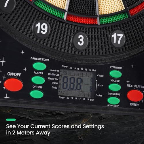Win.Max Electronic Dart Board, Led Display Automatic Scoring Dartboard Sets For Adults With 12 Darts 100 Soft Tips thumb #1