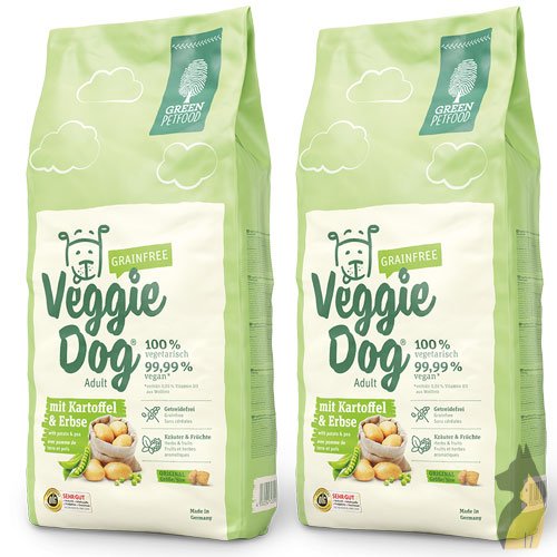2 X 15 kg Green petf ood Veggie Dog Adult Grain