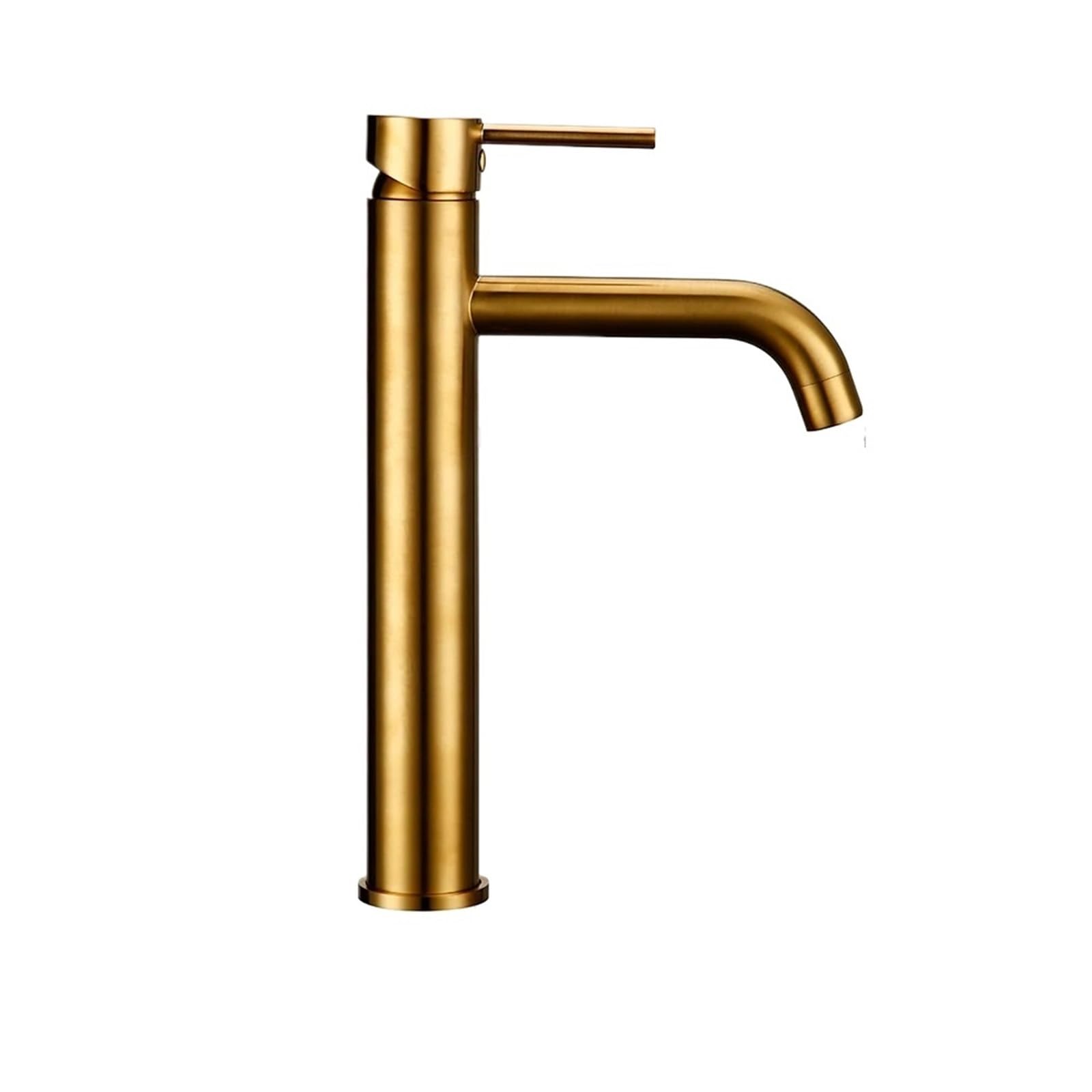 Basin Faucets Brushed Gold Basin Faucet Solid Brass Hot and Cold Water Mixer Sink Tap Deck Mounted Bathroom Taps(Blue)