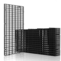 LINLAN 6 Stück 15x30cm Kunststoffgitter-Aquarium, Aquarium-Trennwand, Aquariumteiler für Bodenschutz und Aquascaping-Unterstützung (Schwarz-ohne Zubehör)