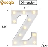 Vista 10 de Pooqla Letrero de Luces LED de Marquesina con Letras, Letra del Alfabeto Iluminada para Decoración del Hogar, Fiesta, Boda R