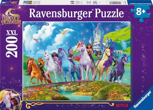 Ravensburger Kinderpuzzle - 12004165 Unicorn Academy - Puzzle für Kinder ab 8 Jahren mit 200 Teilen im XXL-Format