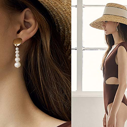 Boucles d'oreilles pendantes vintage en perles pour femme ZYFSHA