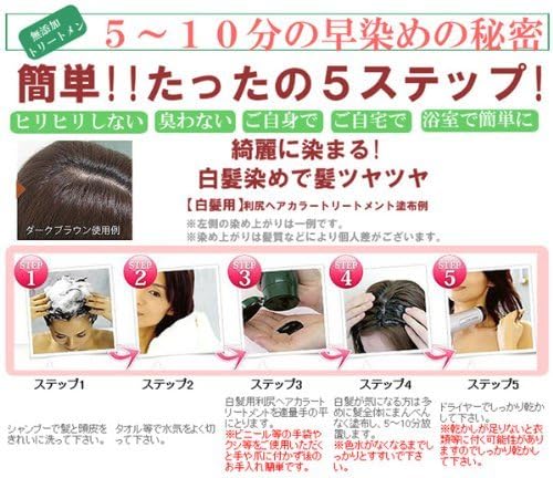 利尻ヘアカラートリートメント白髪染め（ダークブラウン1本）＆利尻昆布ノンシリコンシャンプー1本セット