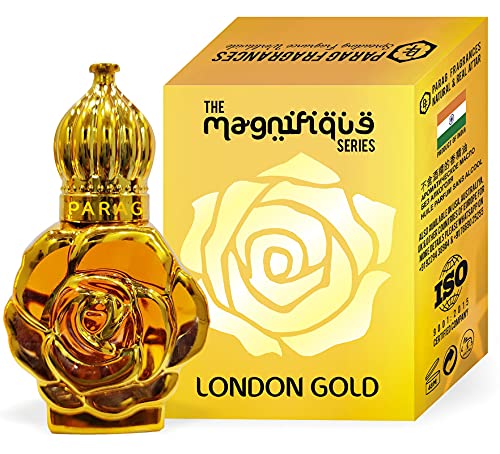 Parag Fragrances London Gold Attar 12Ml (Magnifique Series) Worlds Best Natural Attar In Most Beautiful Attar Bottle/Long Lasting Attar/Alcohol Free/Attar Online