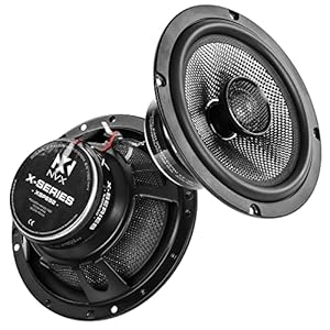 NVX® XSP652 6.5″ Car Speakers, 600W Max, 200W RMS, 2-Way 6-1/2 inch Coaxial w/ 1″ Silk Dome Tweeters & Built-in X-Overs, Easy to Install in Cars/Trucks/Doors (Pair)