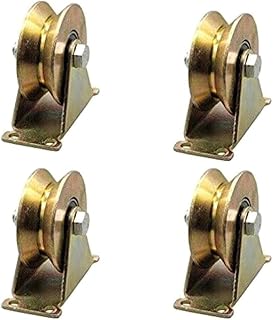 1.2" V Wheel Heavy Duty Rigid Caster w/Bracket for Inverted Track Sliding Gate Rolling Gate Industrial Machine Sliding gate Wheels v-Groove