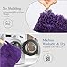 Walensee Non Slip Bath Mat for Bathroom (16 x 24, Dark Purple) Water Absorbent Soft Microfiber Shaggy, Machine Washable Thick Plush Bath Rugs for Shower