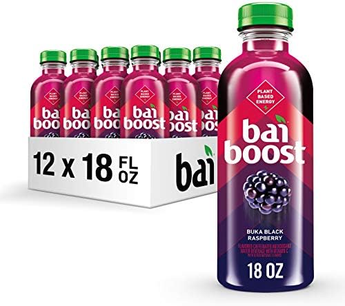 Bai Boost Buka Black Raspberry, Antioxidant Infused Beverage, 18 fl oz bottle (Pack of 12)