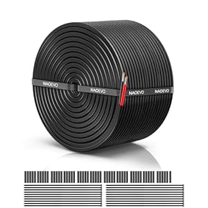 18 Gauge Wire 2 Conductor Electrical Wire, 18 AWG Wire Stranded PVC Cord, 12V Low Voltage/Tinned Copper/Flexible/18/2 Wire for Automotive Wire LED Strips Lamp Lighting Marine 100FT-30.48M