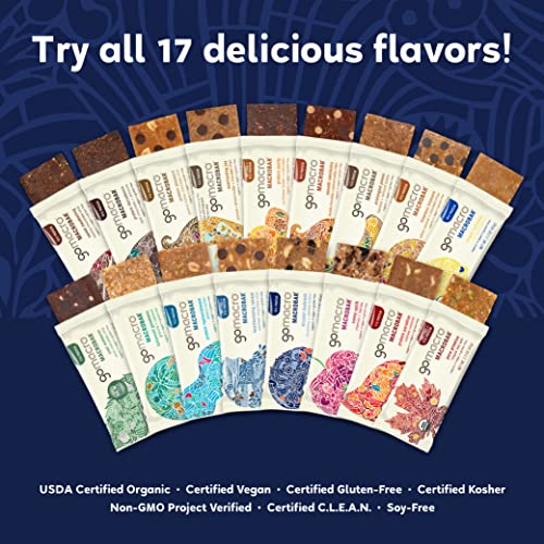 Gomacro Macrobar Organic Vegan Protein Bars - Blueberry + Cashew Butter (2.3 Ounce Bars (Pack Of 12) #TOP4